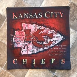 3/$20 - 18x18 Kansas City Chiefs Pillow Cover